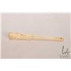 Image 1 : Hand carved, elephant motif ivory cigarette holder 4" in length