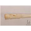 Image 2 : Hand carved, elephant motif ivory cigarette holder 4" in length