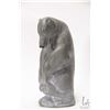 Image 1 : Hand carved Inuit soapstone bear with fish, 8 1/2" in height, signed by artist in syllabics, numbere