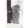 Image 3 : Hand carved Inuit soapstone bear with fish, 8 1/2" in height, signed by artist in syllabics, numbere