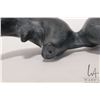 Image 2 : Tony Totan, Inuit carved soapstone whales 10 1/2" in length