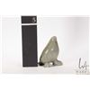 Image 2 : Green soapstone Inuit carving of a bird, artist signed 3 1/2" in height