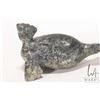 Image 5 : Six hand carved Inuit soapstone sculptures including seals, whale, bear, hunter etc. various artists