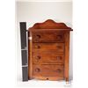 Image 2 : Antique miniature table top dresser with four drawers and original hardware, 19" including backboard