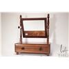 Image 1 : Antique mahogany dresser top vanity with swivel mirror and single drawer