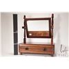 Image 2 : Antique mahogany dresser top vanity with swivel mirror and single drawer