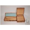 Image 4 : Two vintage hand made pyrography decorated boxes including 7" X 7" X 3 12" and a 11 1/2" X 4" X 2 1/