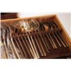 Image 3 : 144 piece set of brass flatware in wooden canteen