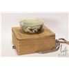 Image 1 : Chinese famille verte dragon bowl 5 1/2" in diameter, includes wooden box
