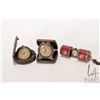 Image 1 : Three mechanical travel clocks all working at time of cataloguing