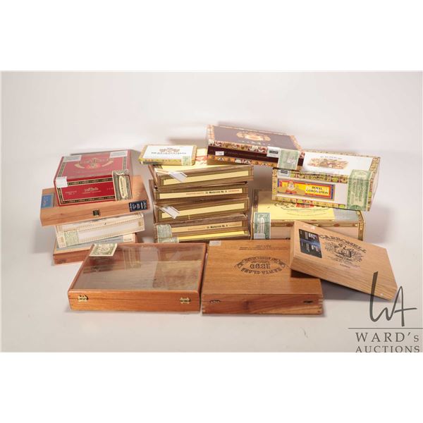 Selection of vintage Eaton's catalogues circa 1960's and 1971 plus a selection of empty cigar boxes 