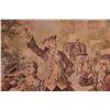 Image 3 : Gilt framed antique picnic scene tapestry, 19" X 17" excluding frame. Purportedly made in Belgium ci