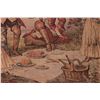 Image 4 : Gilt framed antique picnic scene tapestry, 19" X 17" excluding frame. Purportedly made in Belgium ci