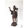 Image 1 : Heavy bronze Blackamoor baroque candlestick 16" in height