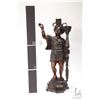 Image 2 : Heavy bronze Blackamoor baroque candlestick 16" in height