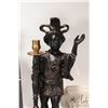 Image 3 : Pair of vintage Blackamoor candlesticks baroque figural candlesticks, plus two pairs of plaster corb