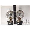 Image 2 : A pair of vintage wall mount oil lamps with reflectors
