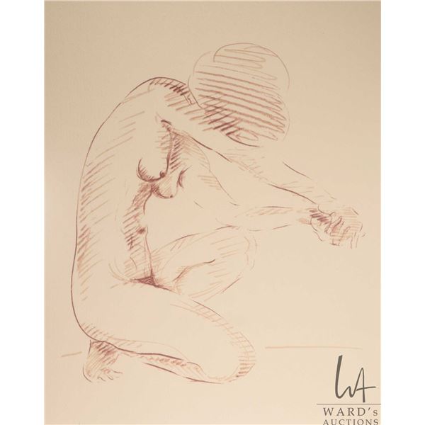 M. Beitomn (?)Framed limited edition nude print, 70/99, overall dimensions including frame 21" X 15"