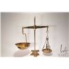 Image 1 : Large brass balance scale with weights 22" in height