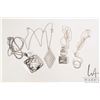 Image 1 : Selection of 925 silver jewellery including four neck chains with pendants