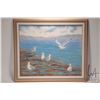 Image 2 : Betty Lou Jackson, framed oil on canvas painting of seagulls, 19 1/2" X 23 1/2"