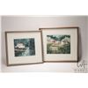 Image 1 : Sandy Clark, two framed original watercolour paintings including titled on verso " Friends Fishing",
