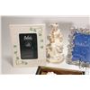Image 3 : Two tray lots of collectibles including Belleek and Seagull Pewter picture frames, boxed set of mini