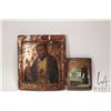 Image 1 : Two antique Russian Orthodox, hand painted on wood panel religious icons including a depiction of Sa