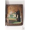 Image 3 : Two antique Russian Orthodox, hand painted on wood panel religious icons including a depiction of Sa