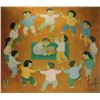 Image 1 : Trung Mai Thu print "Circle Dance", overall dimensions including framed 32 1/2" X 35"