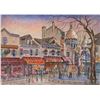 Image 1 : Artist signed gilt framed watercolour painting titled "Le Sacre Coeur De Montmartre, Place De Tetre"