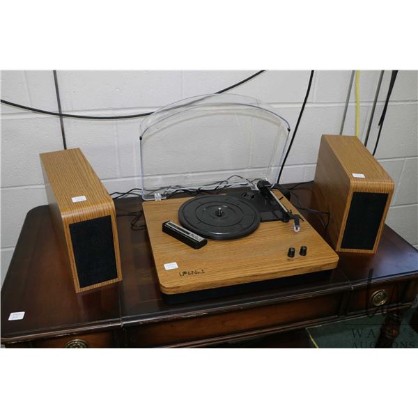 Ion Air LP turntable and speakers, tested and working at time of cataloguing