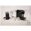 Image 1 : Breville coffee pod machine and a Nespresso coffee bean grinder plus four glazed pottery espresso cu