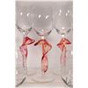 Image 2 : Eight artisan wine glasses with colourful glass stems and four crystal goblets with etched bowls