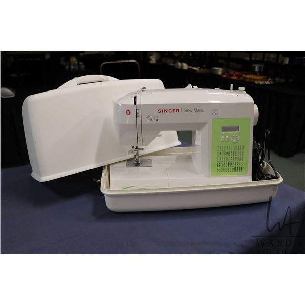 Singer Sew Mate portable electric sewing machine, with case, working at time of cataloguing