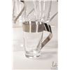 Image 2 : Set of nine Villeroy & Boch Newwave Latte Macchiato crystal glasses with stainless steel handles