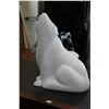 Image 2 : J. W. McKinnon, hand carved marble wolf, numbered on base 23914, 16 1/2" in height