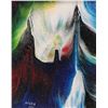 Image 1 : Niska, framed original acrylic on canvas painting, appears to be the Northern Lights, signed by arti