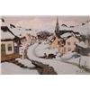 Image 1 : Clarence Gagnon, framed print titled "Village in the Laurentians", overall dimensions including fram