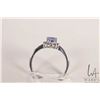 Image 2 : 14kt white gold, tanzanite and diamond gemstone rings, size 9.75