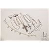 Image 1 : Selection of silver and 925 jewellery including four neck chaines, three cross pendants, two set wit