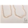 Image 3 : Two vintage 18" graduated pearl necklaces, one with 10kt white gold clasp and one with 14kty gold cl