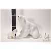 Image 2 : St. Petersburg Russian Lomonosov porcelain mother bear 12" in length and baby bear 5"