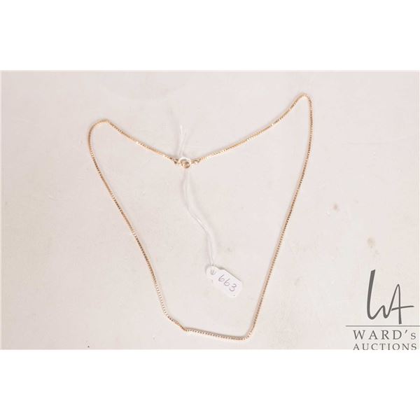 14kt yellow gold 18" neck chain