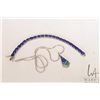 Image 1 : Sterlling silver and blue lapis stone 8" bracelet and a sterling silver lapis stone pendant on 18" n