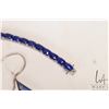 Image 3 : Sterlling silver and blue lapis stone 8" bracelet and a sterling silver lapis stone pendant on 18" n