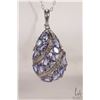 Image 2 : Sterling silver 20" neck chain plus sterling silver and electronically tested tanzanite gemstone pen