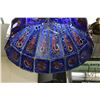 Image 2 : Mid century cobalt and fuschia fused art glass light fixture, possible Higgins/ HIggins style, 15" H