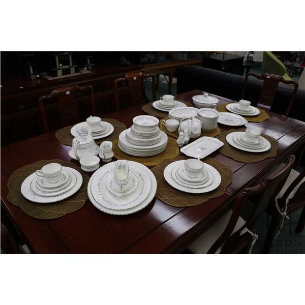 Selection of Paragon "Morning Rose" china dinnerware including twelve each of 10 1/2" dinner plates,