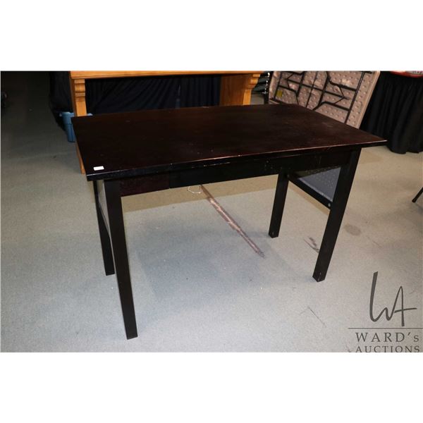 Modern library table with pull out drawer fitted with drop front for keyboard, 30" H X 43" W X 24" D